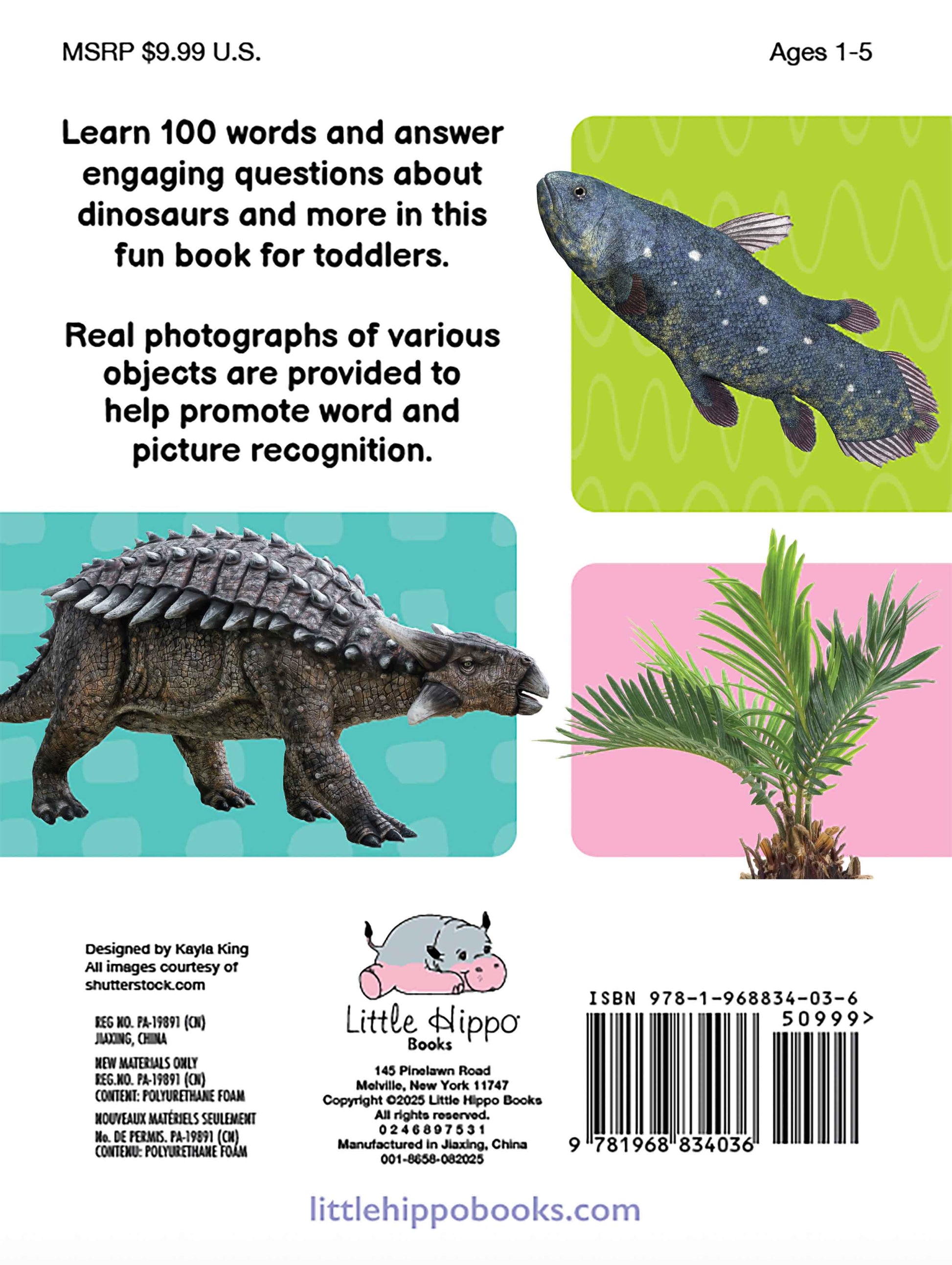 little hippo books 100 dinos and more educational brilliant baby for toddlers