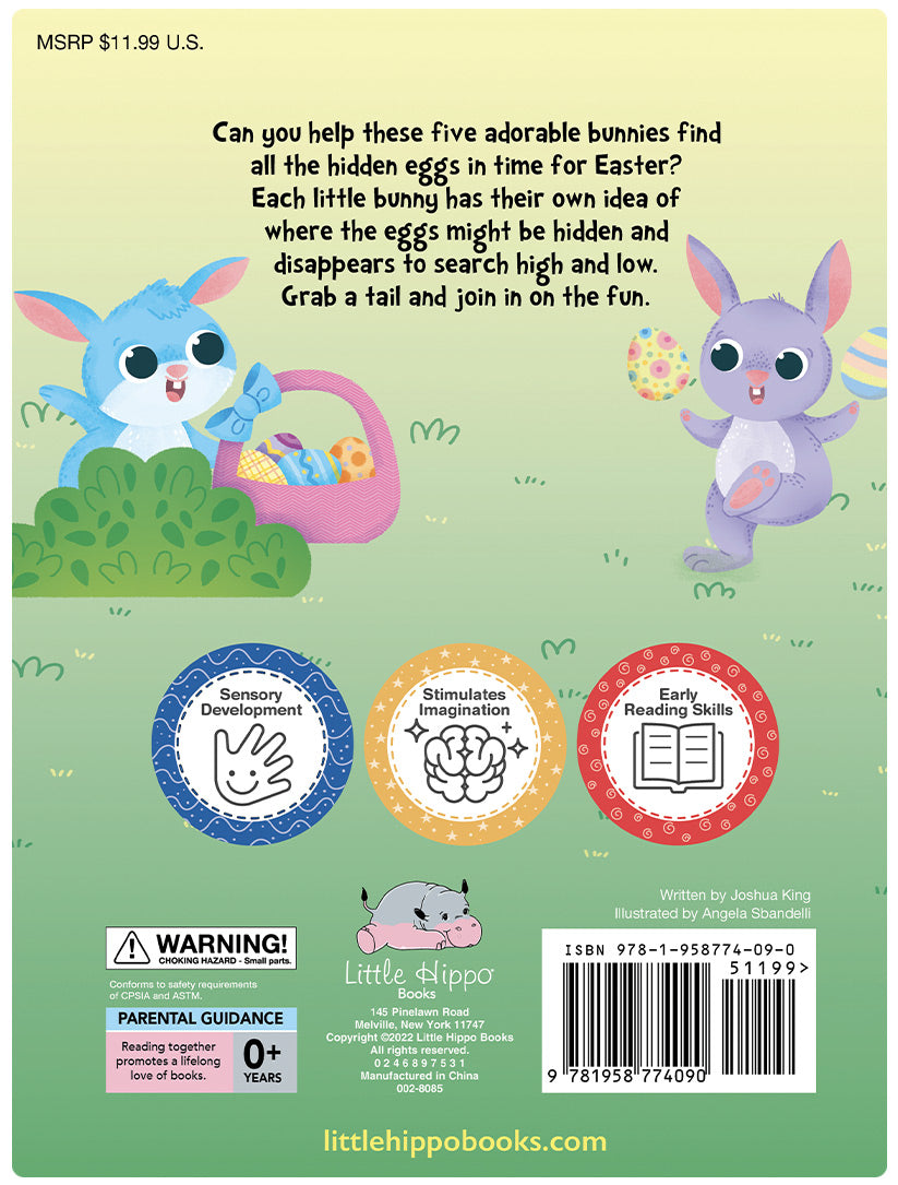 little hippo books easter touch and feel disappearing tails