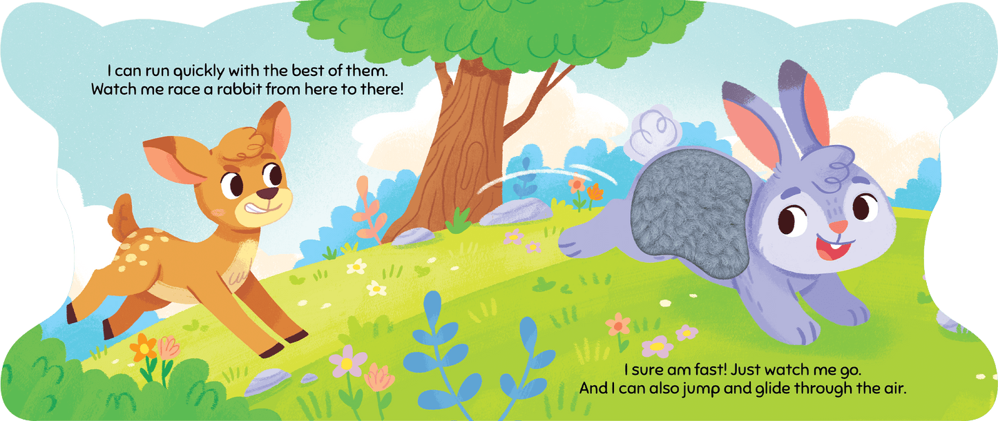 little hippo books touch and feel forest deer shaped storybook for toddlers