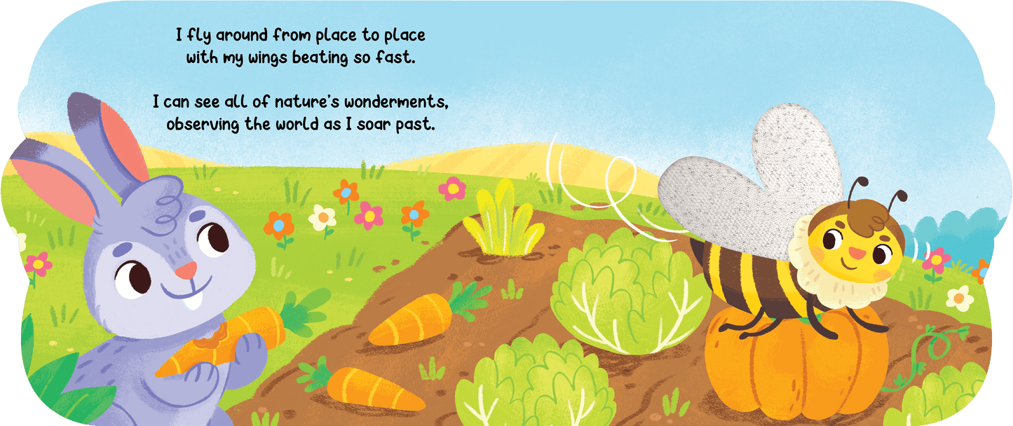 little hippo books touch and feel garden bumblebee shaped storybook for toddlers