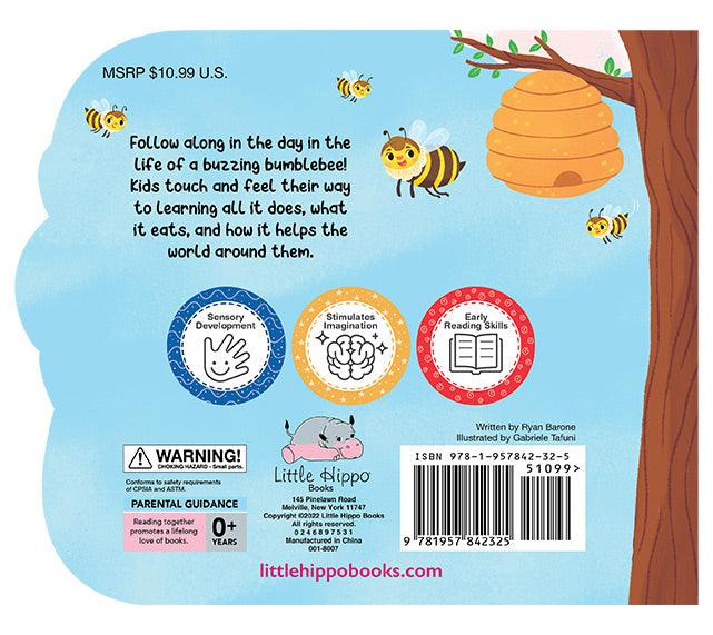 little hippo books touch and feel garden bumblebee shaped storybook for toddlers