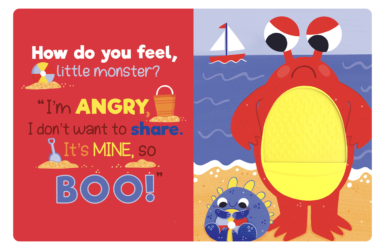 Little Hippo Books Silicone Touch and Feel Moody Monsters