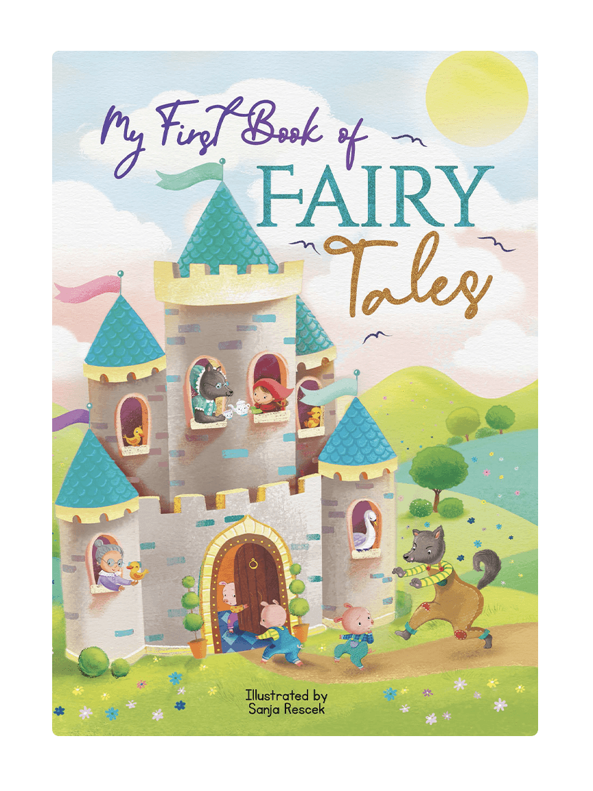 Little Hippo Books Children's Padded Board Book My First Book of Fairy Tales Little Red Riding Hood Three Little Pigs Ugly Duckling Sleep Bedtime Story family classic