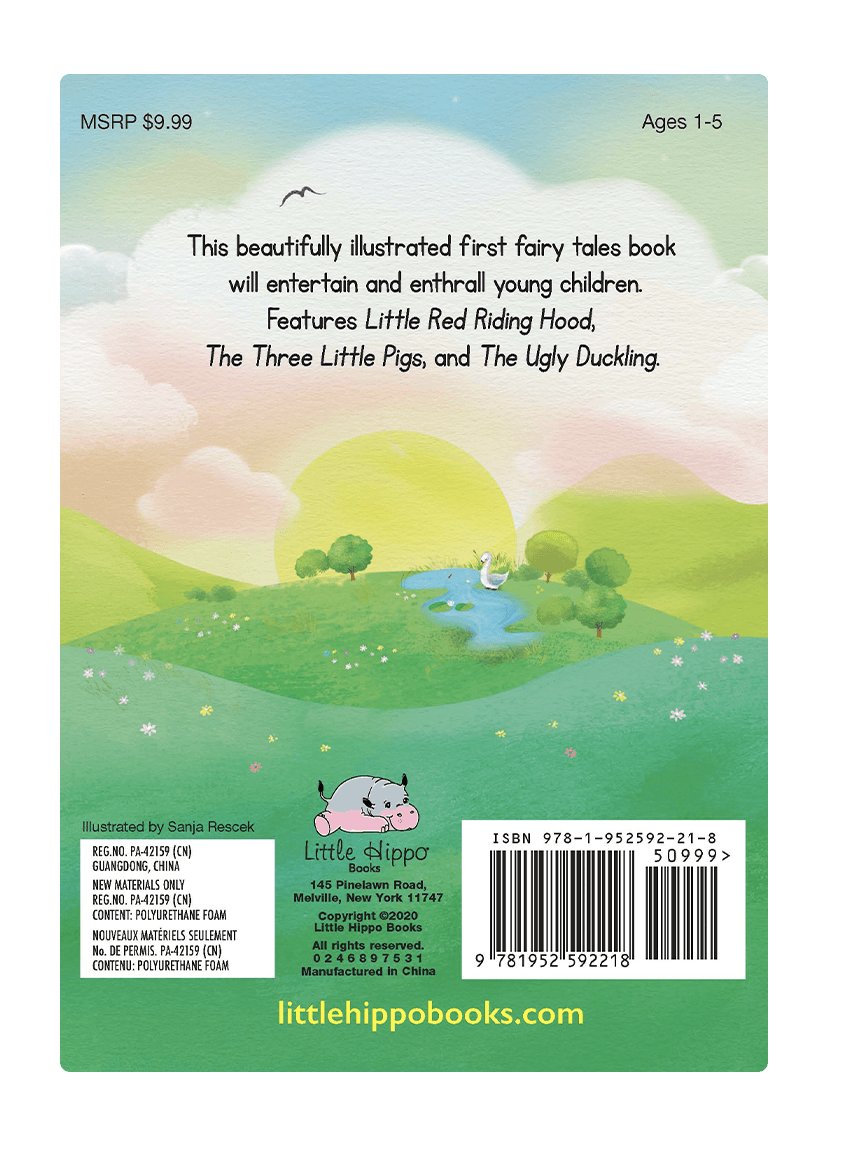 Little Hippo Books Children's Padded Board Book My First Book of Fairy Tales Little Red Riding Hood Three Little Pigs Ugly Duckling Sleep Bedtime Story family classic