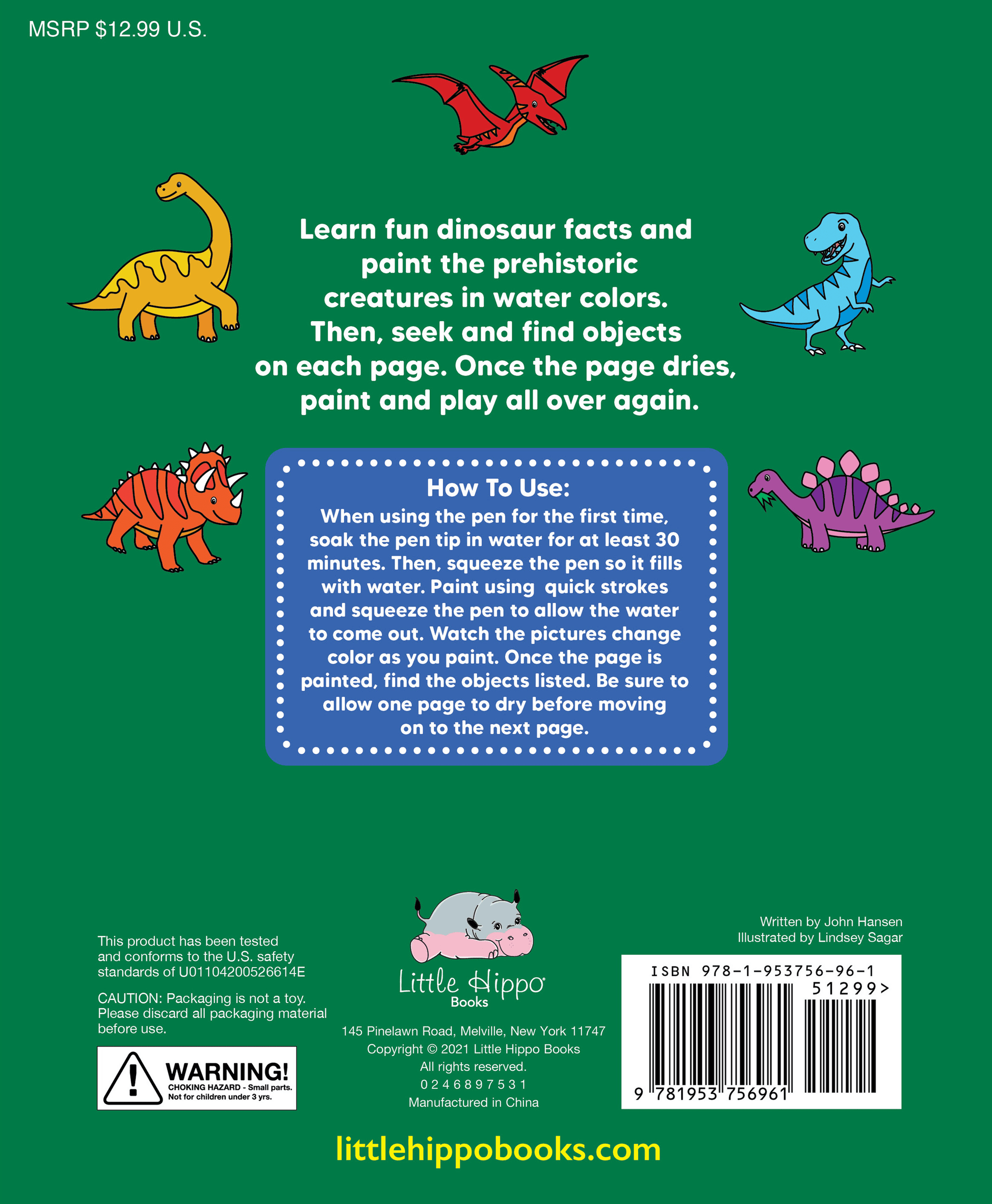 Paint and Find Dinosaurs - Little Hippo Books