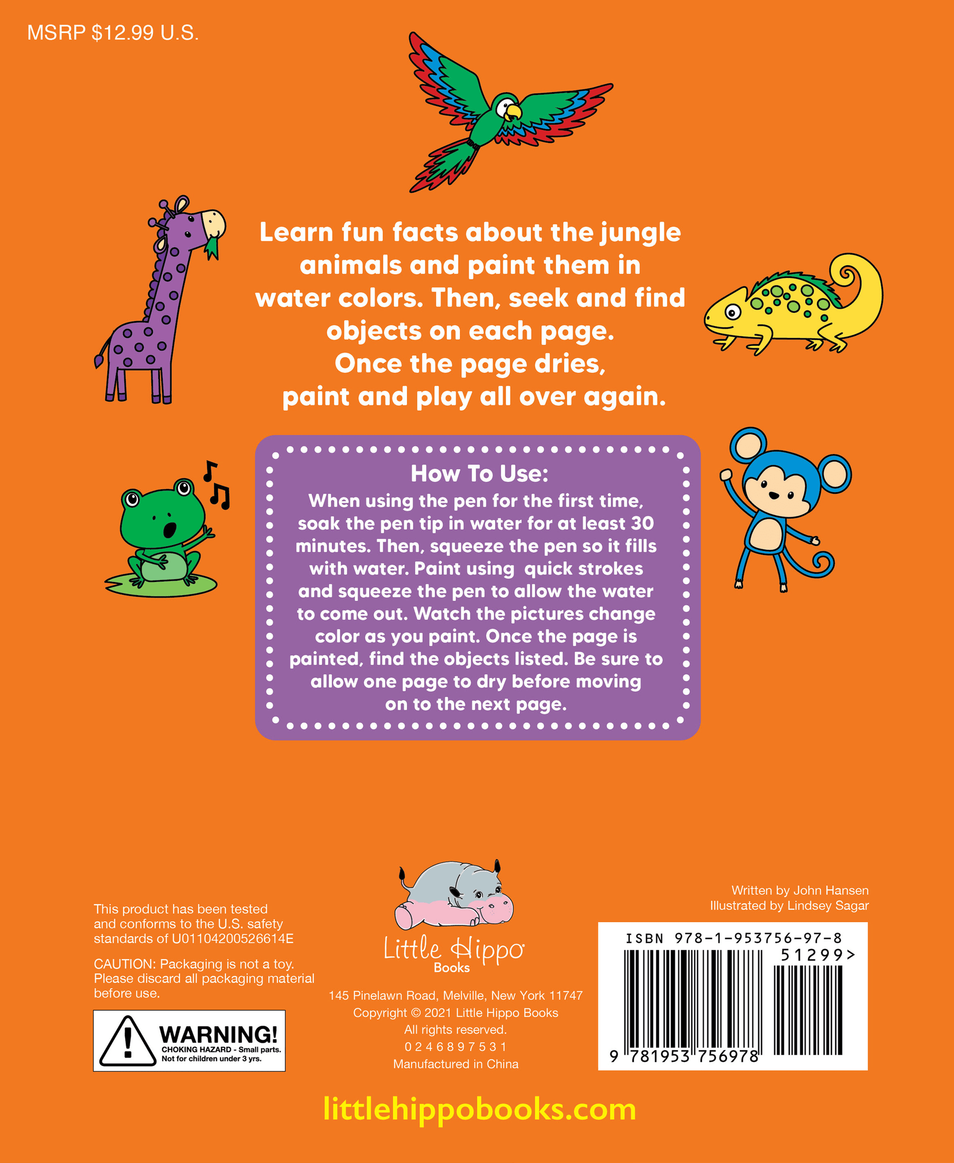 Paint and Find Jungle Animals - Little Hippo Books