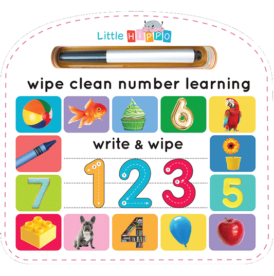 Little Hippo Books Wipe Clean Learning Numbers 123
