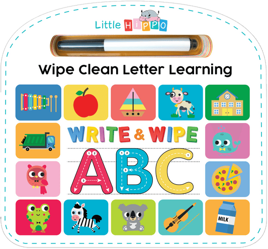 Little Hippo Books Wipe Clean Letter Learning ABC