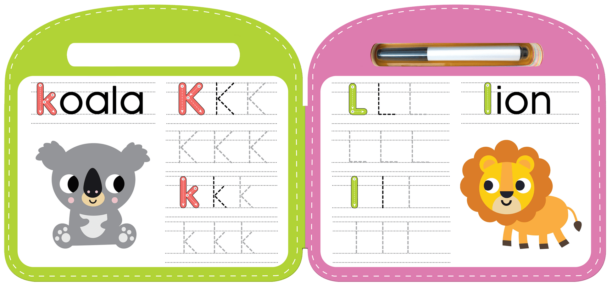 Little Hippo Books Wipe Clean Letter Learning ABC