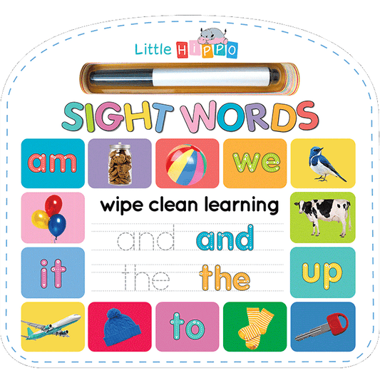 Little Hippo Books Wipe Clean Learning Sight Words