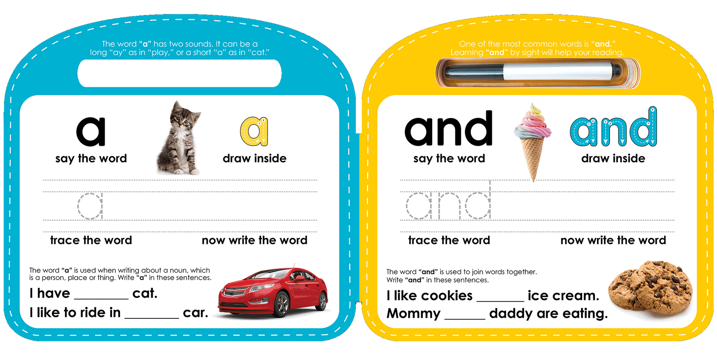 Little Hippo Books Wipe Clean Learning Sight Words