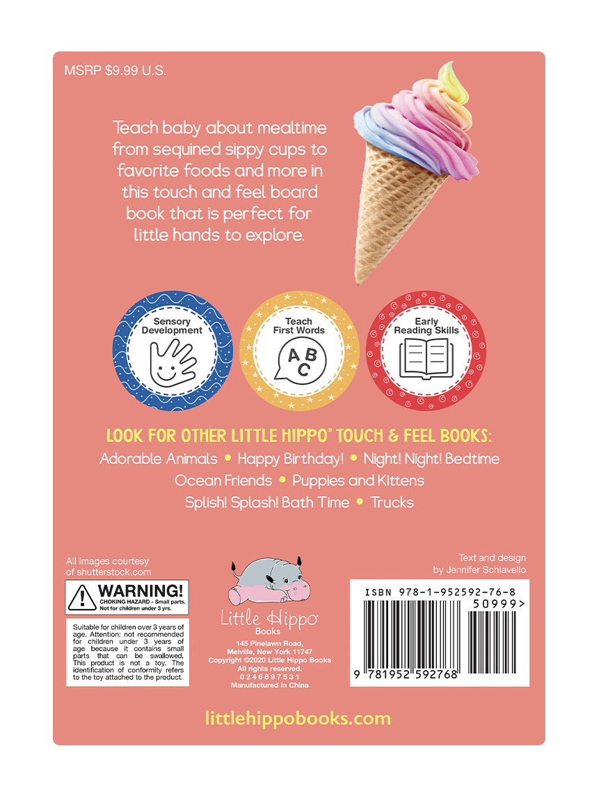 Little Hippo Books Yummy Mealtime Touch and Feel