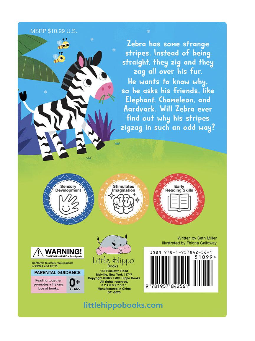 little hippo books touch and feel zig zag zebra jungle storybook for toddlers