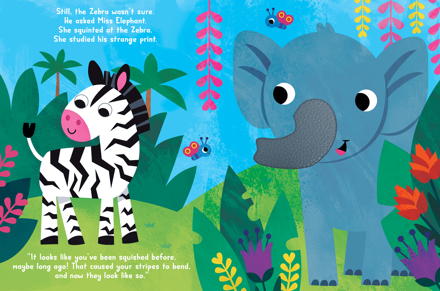 little hippo books touch and feel zig zag zebra jungle storybook for toddlers